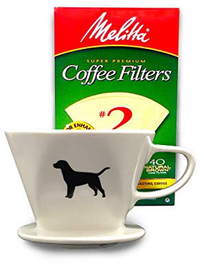 Simply Charmed Black Lab Keramikbrüher mit Melitta-Filtern (Black Lab)