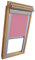 Verdunkelungsrollo THERMO Alu-Rückseite für VELUX Dachfenster TYP GGL/GPL/GHL - 206 - Farbe Rosa - mit Aluminium Seitenschienen - KLICK Montage