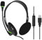 Cuffie USB con microfono con cancellazione del rumore e controlli audio, cuffie USB cablate per PC, super leggere e confortevoli, per Skype, webinar, call center, insegnamento online, giochi, PC