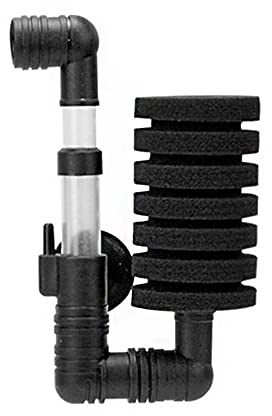 ANCLLO Air Pump Sponge Filter Biochemical Sponge for Aquarium Fish Tank Up to 60L Aquarium Filter, Black