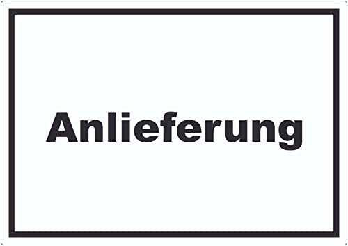 Anlieferung Aufkleber mit Text Annahme waagerecht A4 (210x297mm)