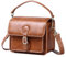 Cwatcun Camera Shoulder Bag Compact Camera Case Waterproof Retro Compatible for Canon Nikon Sony SLR DSLR Mirrorless Camera and Lens Brown, Small