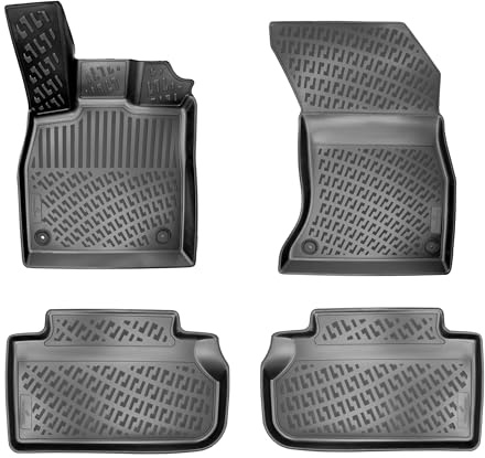 WALSER NXT Gummi Fussmatten Auto für Audi Q5 05/2016-Heute, 100% passgenaue Auto Fußmatten, robuste Universal Fußmatte Auto, Gummimatten Auto, Auto Fussmatten Gummi