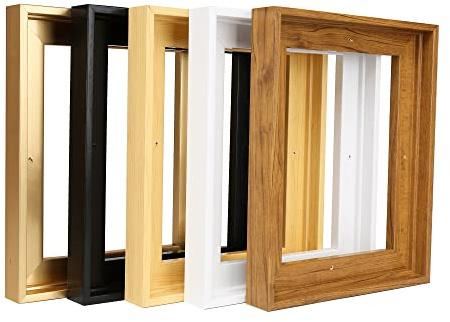 HUACANVAS 16x20 Canvas Floater Frames, Floater Frame for 0.9 Depth Canvas Paintings, Floating Frames for Art Prints Artwork, Floating Frame for Wall Decor (16x20,Gold)