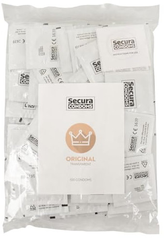 Secura Original 100er kondome - 100 transparente Präservative zur Verhütung ohne Hormone für Männer