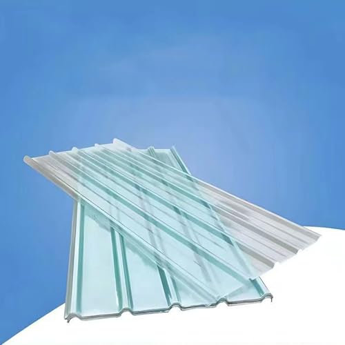 FRP Placa de iluminación diurna de 1 mm, placa de iluminación diurna para techo corrugado, lámina de protección UV, 18 piezas de láminas corrugadas para techos de garaje, cobertizo, panel de techo de