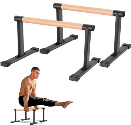 Parallettes, Großer Push Up Bar & & Dip Barren, Liegestützgriffe Holz für Heim-Fitness & Outdoor, Calisthenics Griffe für Handstand Barrenm