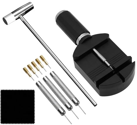 Sudnsadaks Chasse Goupille Montre, Outil Bracelet Montre, Outils Horloger Réglage Accourcir Bracelet, Demontage Enleve Maillon, Outil Reparation Horlogerie pour Retire Chasse Goupille, Ajusteur