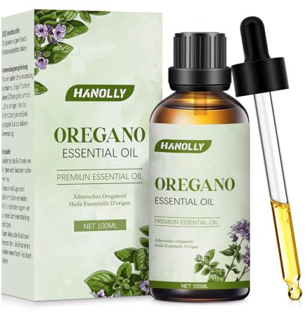 HANOLLY Huile Essentielle Origan 100ml, Huiles Essentielles Oregano Naturelle de Qualité Aromathérapie pour Diffuseur, Huile de Massage, Bougie, Savon, Bain, SPA, Améliorer la Peau