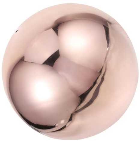 TOGEVAL Sfera da Giardino in Acciaio Inox 304 Riflettente a Specchio, Palla Cava Decorativa per Esterno ed Interno, Grande Globo Metallico Rose Gold da 138mm per Arredamento Patio e Giardino