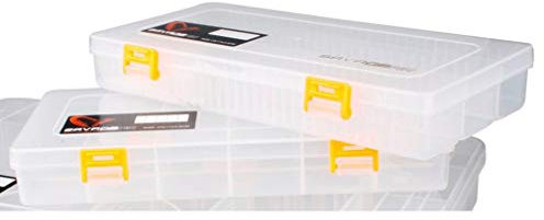 Savage Gear Lure Box 23x11x3,5cm 2 Angelboxen, Tacklebox, Köderbox, Anglerbox, Kunstköderbox, Boxen für Gummiköder, Wobbler, Angelköder