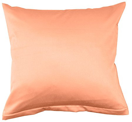Lorena Uni Classic Mako-Satin Kissen Bezug einfarbig Baumwolle (Melone, 40 cm x 80 cm)
