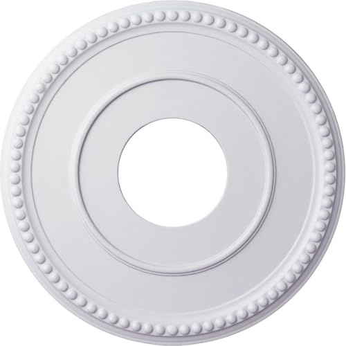 Ekena Millwork CM12BR Bradford Ceiling Medallion, 12 1/2OD x 3 7/8ID x 3/4P (Fits Canopies up to 6 5/8), Primed