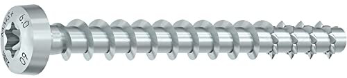 Heco MMS Plus Halbrundkopf 6.0 x 40 mm verzinkt Multi-Monti Schraubanker mit Zulassung, 100 Stück, 48483