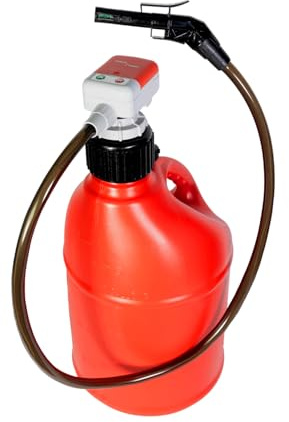 TERA PUMP TRFA01-XL Racing Fuel Transfer Pump, various Gas Can Fittings, Racing Fuel Cell Jug Adapter & Advanced Auto-Stop Sensor & Flexible Intake/Discharge Hose (2.4-GPM)