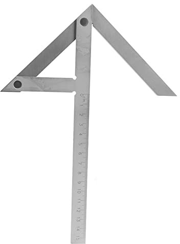 Zentrierwinkellehre Edelstahl Zentrumsmarkierungslehre Zentriervierkantlehren für Kreisförmige Platte 150x130mm, Anreißlehre