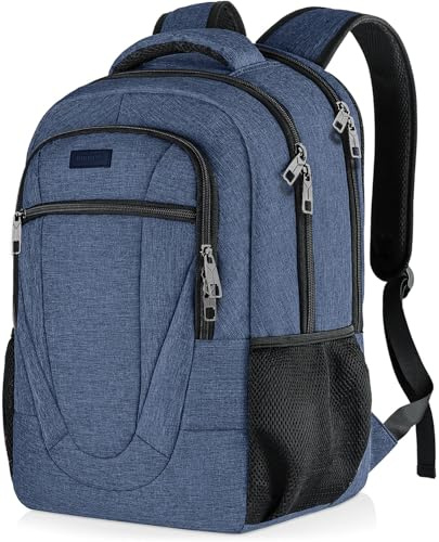 BIKROD Backpack for Woman and Men, Travel Laptop Backpack, Waterproof College Back Pack for 15.6 IN Laptop Backpack, Adult Business Computer Travel Backpack, Blue