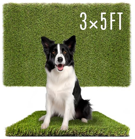 SUNTURF Dog Grass Pads 3 x 5 FT Artificial Grass Pee Pads for Dogs Potty Fake Grass Rug Turf Mat for Dogs Training Indoor Outdoor Garden Lawn Artificial Grass Rug