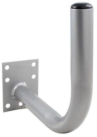 Soporte recto para antena parabólica, resistente y duradero, ideal para instalación en exteriores y mejorar señal de TV satelital.