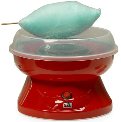 M4Y Premium Candy Floss Maker Cotton Candy Sweet Machine, Funfair Style Machine for Parties, Kids, Home, Includes Measuring Spoon and Candy Floss Sticks