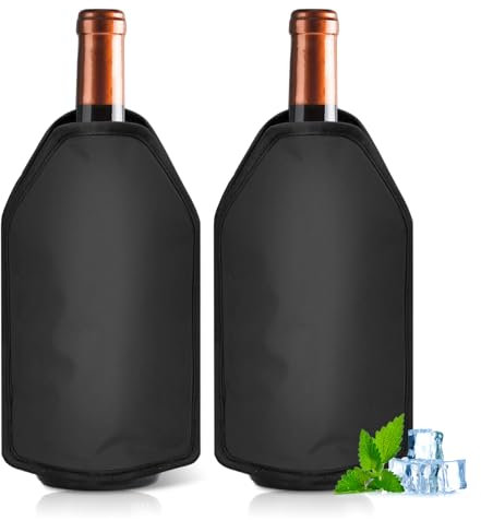 Borsa Refrigerante Per Bottiglie Di Vino,2 Pcs Refrigeratore Per Bottiglie Di Vino,Refrigeratore Per Bottiglie Vino,Sacco Termico Refrigeratore Per Vini Per Casa,Outdoor,Vino,Champagne