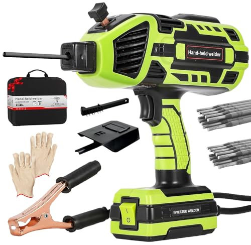 Orifesio Machine à Souder, Soudeuse Portative 220 V avec 20 Tiges de Soudage, Onduleur IGBT, 6 Réglages de Courant Variable, Pistolet de Soudage ARC pour Fils de 3/32 -1/8 (2,5-3,2 mm) (Vert)