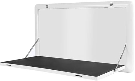 VNATWGOO Mesa Plegable De Pared para Autocaravana, Escritorio De Aluminio para Exteriores con Cerradura Y Luz Led para Camping,WithLight