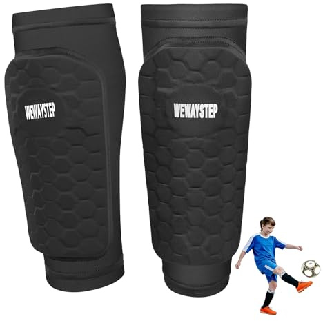 Soccer Shin Guards for Kids Youth Adult, Shin Defender Shin Guards with Honeycomb, Lightweight Shin Guard Sleeves, Shin Pads for Football Baseball Boxing MTB