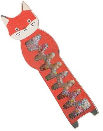 Bâton de la - Tubes à hochets au design animal Créateur sensoriel du son, instrument de musique bâton en bois fabriqué à la main avec des perles colorées et semi-n