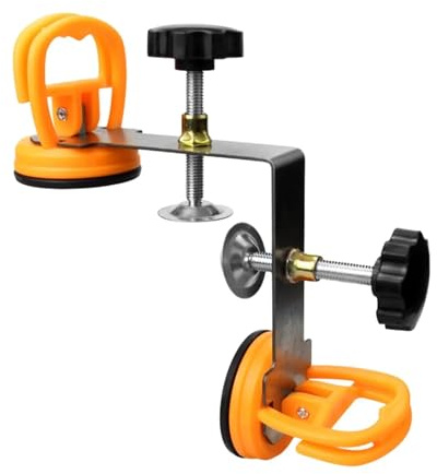 90 graders bänkskiva sömsättare, rätvinklig stensättare Installationsverktyg Rostfritt stål for granit, marmor, glas(Double Suction Cup)