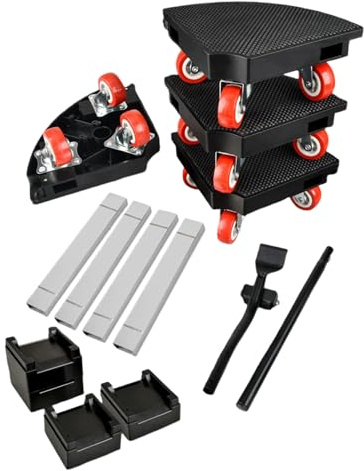 Portable Plant Roller, Anti-Slip Adjustable Small Flat Cart, Furniture Movers Planter Roller, Rolling Plant Stand Durable Wheels, Smooth Mobility for Indoor Outdoor Home Patio Wardrobe Refrigerator