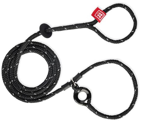 Harness Lead No Pull Dog Harness and Leash Set, Anti Pull Dog Harness for All Breeds and Sizes, One-Piece Cushioned Rope Design Safely Prevents Escaping and Pulling (Small/Medium, Black/Reflective)
