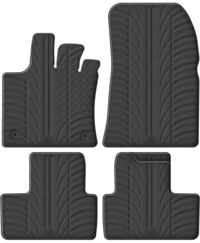 Gledring 0028 Fußmatten Set Gummimatten Vorne und Hinten Matten schwarz, Eine Größe