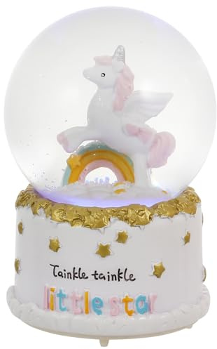 Garneck Sfera Di Cristallo Musicale Con Unicorno - Carillon Da Tavolo Elegante Per Decorazione Desktop E Luce Notturna Idea Regalo Raffinata Per Casa E Ufficio