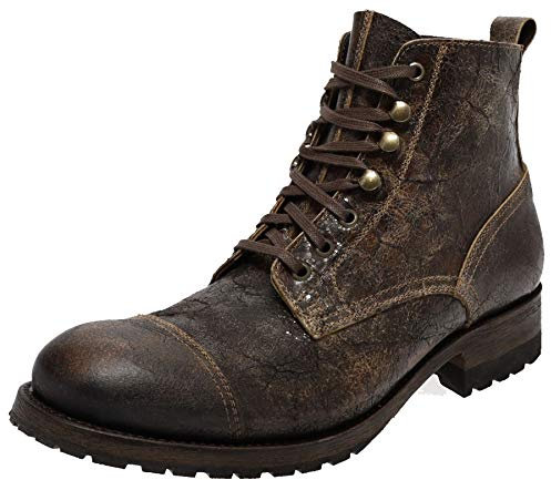 FB Fashion Boots Herren Chukka Boots Eagle Testa Schnürstiefel Lederschuhe Braun 40 EU