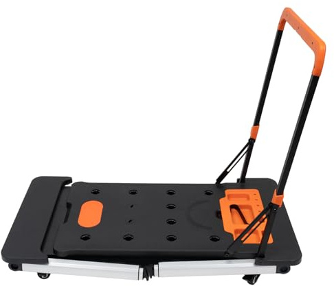 7-in-1 Multifunctional Workbench Folding Work Stand with Wheels, Portable Work Platform Adjustable Height, Sawhorse, Platform, Roller Board, Transport Trolley, Handcart