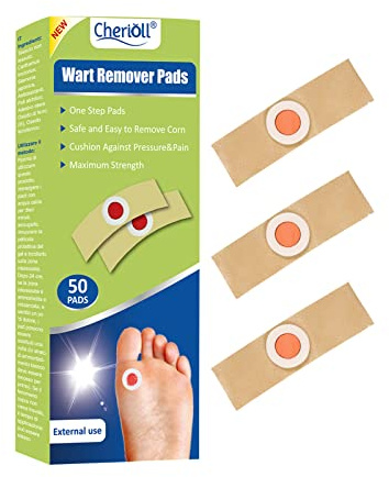 Wart Remover, Wart Remover Pads, 50pcsWart Treatment, Wart Remover for Hands, Feet, Feet Callus Remove, Verruca and Wart, Relief Pain Removal Warts Plaster, Soften Skin Cutting Sticker Toe Protector