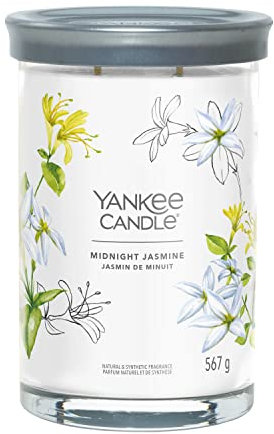 Yankee Candle Signature Duftkerze | große Tumbler-Kerze mit langer Brenndauer „Midnight Jasmine“ | Soja-Wachs-Mix | Perfekte Geschenke für Frauen
