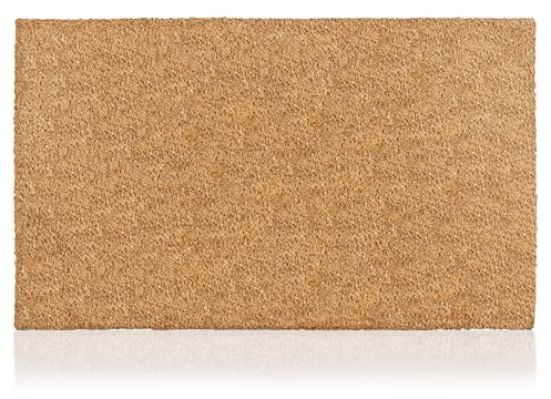 Felpudo Sin Diseño de Fibra Coco - 70x40cm - Felpudos Antideslizantes - Felpudos Originales para la Entrada a Casa, Pasillos, Puertas de Exterior - Accesorios para el Hogar - Material Resistente