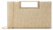 Ynport Crefreak Femmes Paille Pochette D’été Paille Dîner Sac À Bandoulière avec Chaîne En Métal Carré Sac Fourre-tout Tissé Sac À Main Pour Fête De Mariage,Abricot