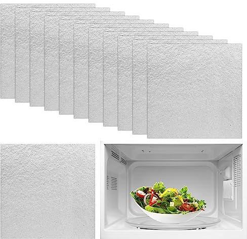 8 Pieces Microwave Oven Mica Plate, 130 x 130 mm Microwave Waveguide Cover Replacement, Universal Mica Wave Guide Plates Sheet, Heat Insulation Microwave Oven Parts for Kitchen, Cut to Size