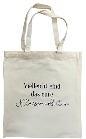 NeLi Tragetasche Lehrerin Geschenk Tasche aus Stoff mit Spruch Abschiedsgeschenk Klassenarbeiten