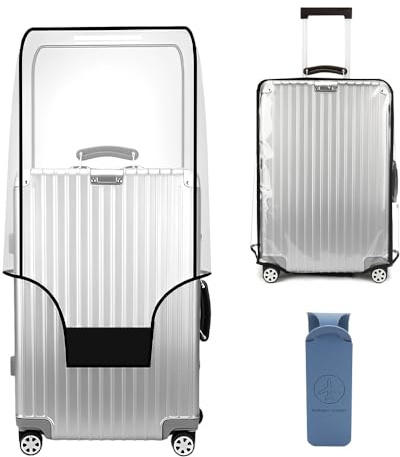 DIYJEP Clear Suitcase Cover Protectors with Luggage Tag(24in)