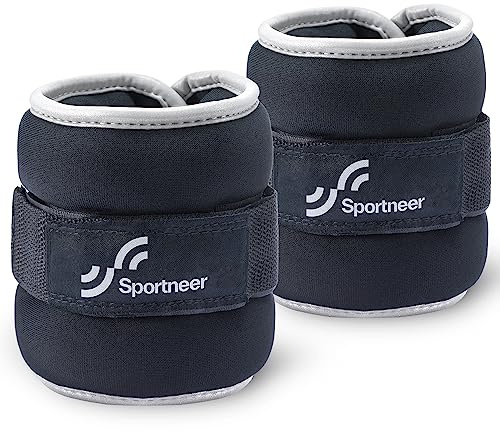 Sportneer Ankle Weights, Ankle Weight Wrist Weight Straps 2 x 0.5 kg / 2 x 1 kg/ 2 x 1.5 kg/ 2 x 2 kg/ 2 x 3 kg Ankle Weights Set for Dancing, Running, Walking, Fitness