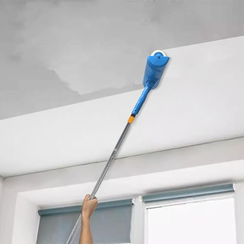 Rodillo para pintar techos de 25 cm con protector, brocha antisalpicaduras, suministros para pintar el hogar, rodillo de mango largo para pintar paredes y techos