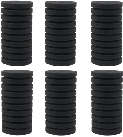 ROSYLEVE Ensemble de 6 filtres à éponge pour aquarium, filtre à éponge pour aquarium pour filtration biologique et mécanique, filtre silencieux à écume submersible pour aquarium, remplacements