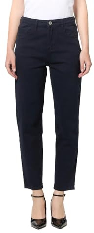 JOPHY & CO. Pantalone Jeans Denim Donna Cinque Tasche in Cotone Elasticizzato (cod.1372)(Blu Scuro,S)
