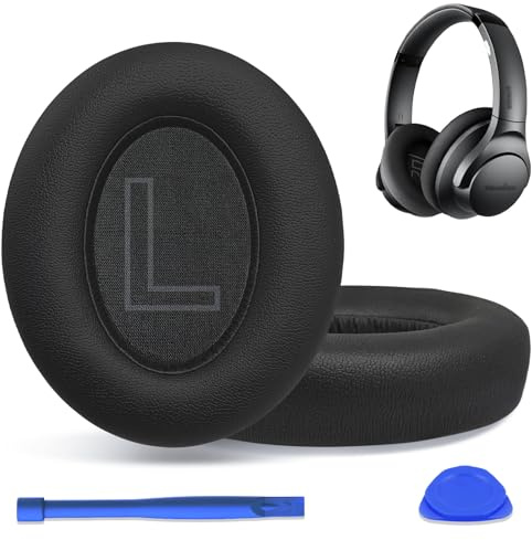 Replacement Ear Pads for Anker Soundcore Life Q20/Q20BT/Q20+ Headphones, Replcement Earpads Ear Cushions Ear Cups Cover Repair Parts (Black)