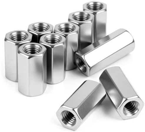 Langmutter M4 x 30mm Förbindningsmuttrar 304 rostfritt stål sexkant gängmuffar 8 st