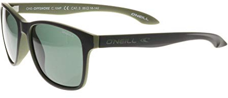 O'Neill Unisex Polarized Sunglasses Black/Green Onoffshire 104P Size 55-18-142mm Black 55mm, black, 55mm